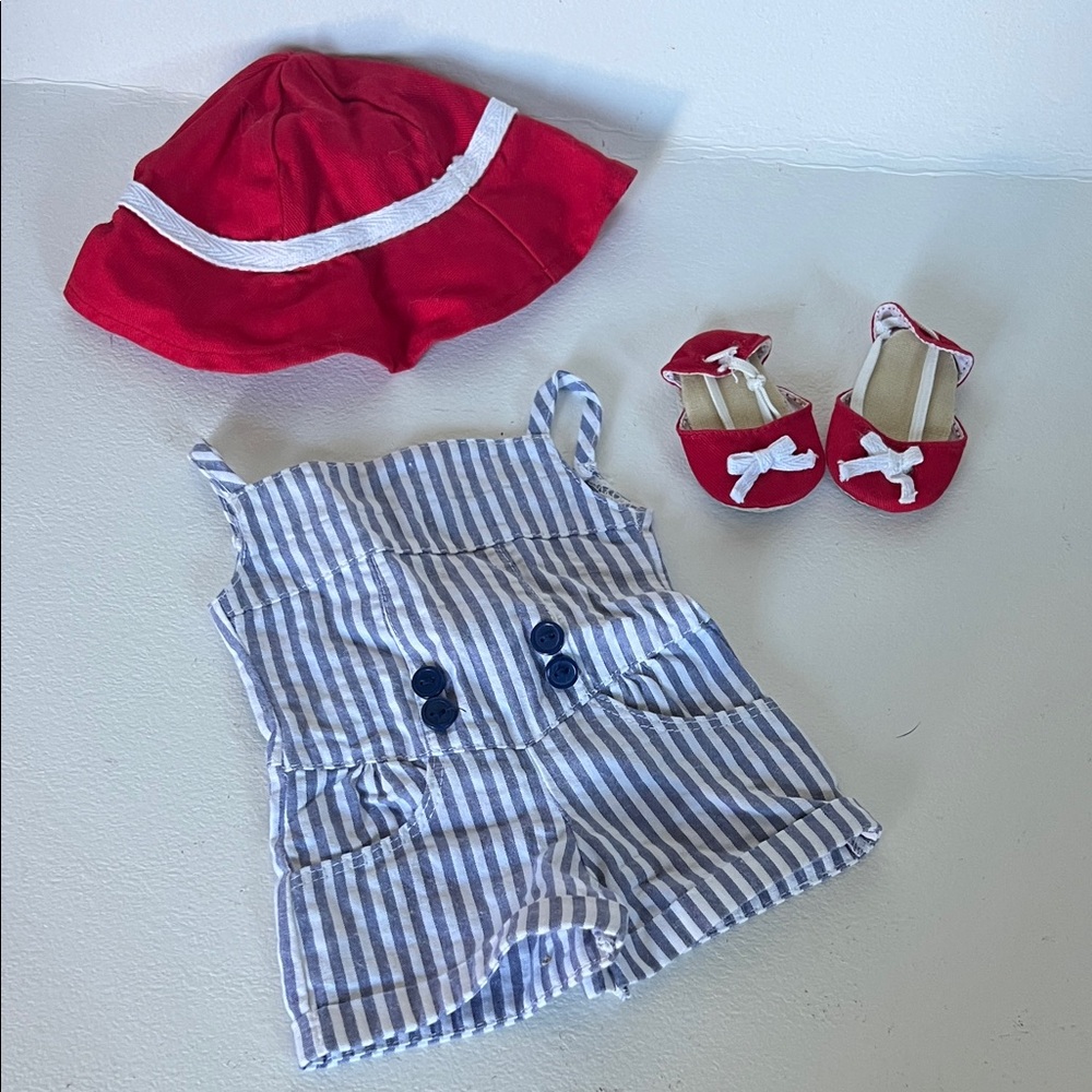 American Girl Red and Blue Doll Outfit Set